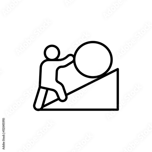 Effort icon Thin line art collection