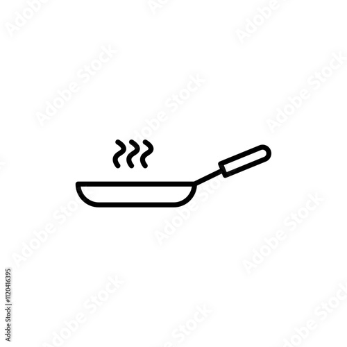 Frying pan icon Thin line art collection