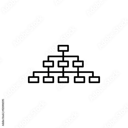 Hierarchical order icon Thin line art collection