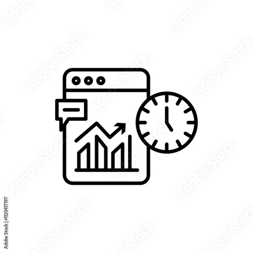 Long term planning icon Thin line art collection