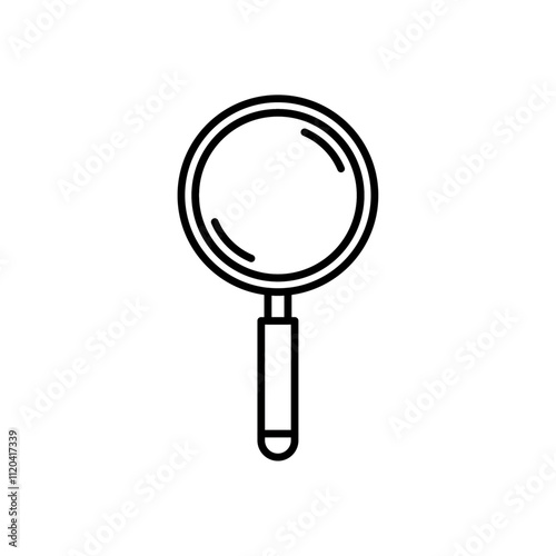 Loupe icon Thin line art collection