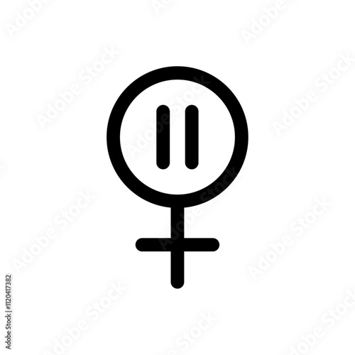 Menopause symbol Thin line art collection