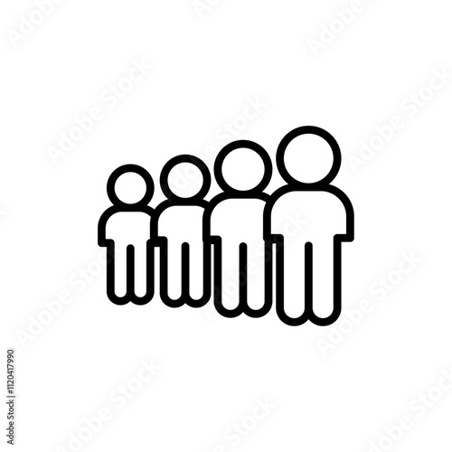 Queue icon Thin line art collection