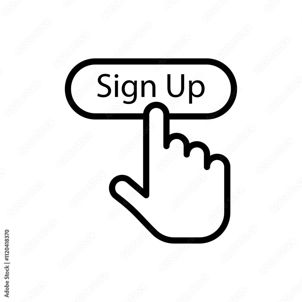 Signup icon Thin line art collection Signup icon Thin line art collection