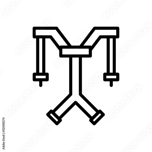 Shoulder strap icon Thin line art collection