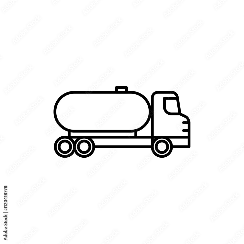Tank truck icon Thin line art collection Tank truck icon Thin line art collection