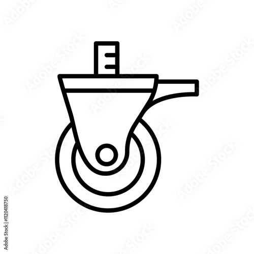 Swivel caster icon Thin line art collection