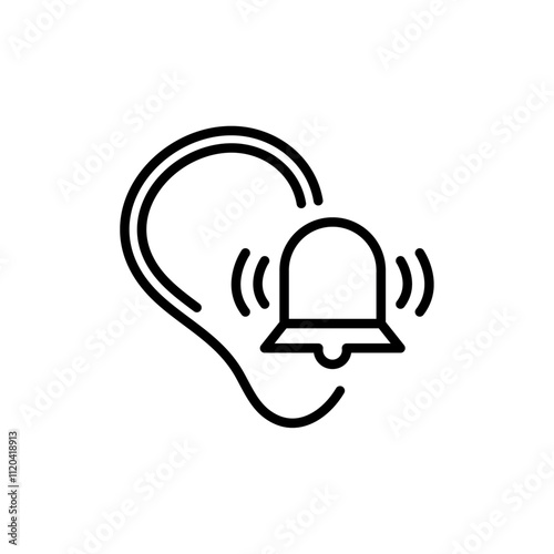 Tinnitus awareness icon Thin line art collection