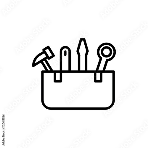 Tools box icon Thin line art collection