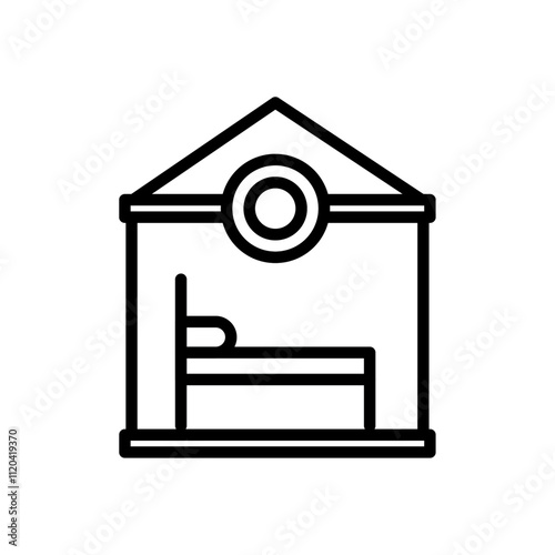 Accommodation icon Thin line art collection