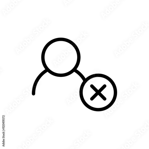 Account closed icon Thin line art collection