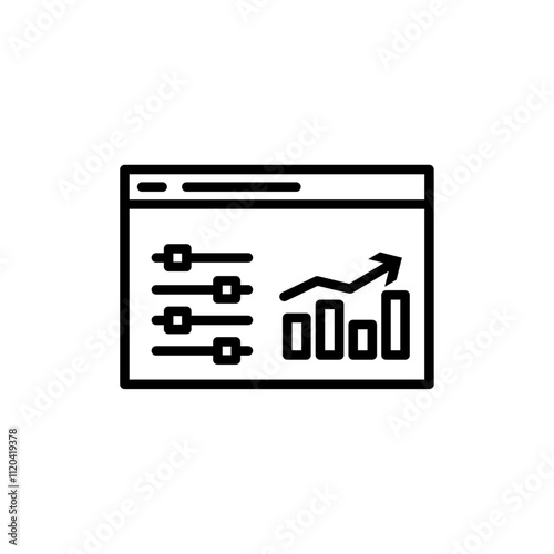 Admin panel icon Thin line art collection
