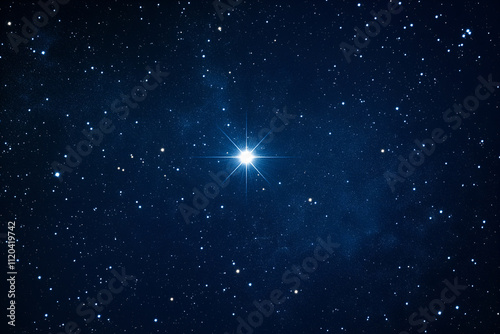 A clear, starry sky with one particularly bright star, symbolizing a lost loved one's presence and legacy