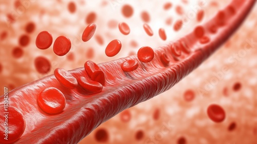 Oxygenated blood traveling through veins and arteries