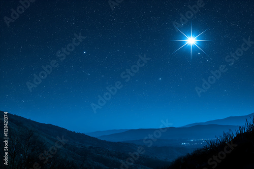 A clear, starry sky with one particularly bright star, symbolizing a lost loved one's presence and legacy