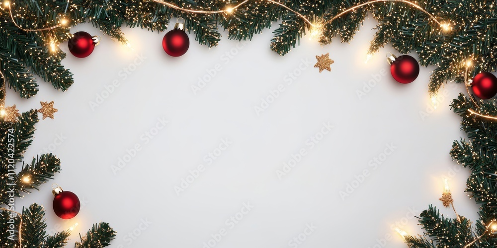 Christmas background with vibrant tones and decorative tree branches. Adorned with dark lights and shimmering ornament balls, elegant holiday frame. Perfect for banners, posters, or festive designs. Christmas background with vibrant tones and decorative tree branches. Adorned with dark lights and shimmering ornament balls, elegant holiday frame. Perfect for banners, posters, or festive designs.