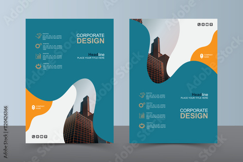 Modern Layout Flyer. Corporate Book Cover Design, EPS Vector Template. Can be Adapt to Brochure, Annual Report, Magazine, Business Presentation, Poster, flyer, Banner, Website



