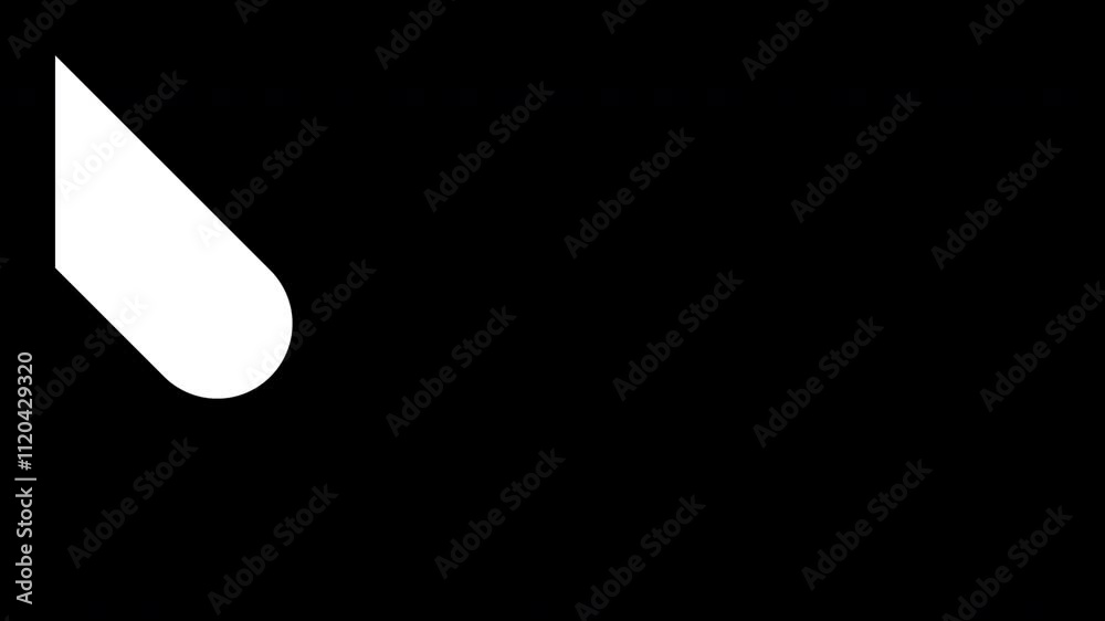 A minimalist animation of a white abstract shape moving and rotating against a black background, creating a simple and elegant visual effect. A minimalist animation of a white abstract shape moving and rotating against a black background, creating a simple and elegant visual effect.