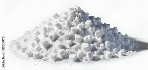 Snow landscapes on white background.