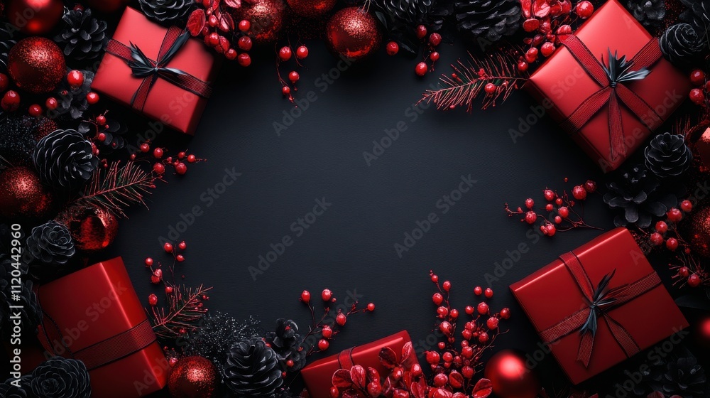 Festive gift arrangement holiday celebration decorative content cozy indoor setting aerial view celebratory spirit Festive gift arrangement holiday celebration decorative content cozy indoor setting aerial view celebratory spirit
