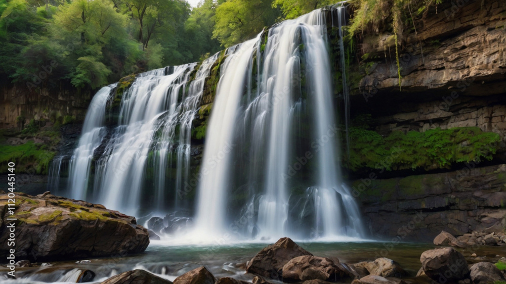 Fototapeta premium waterfall in the mountains