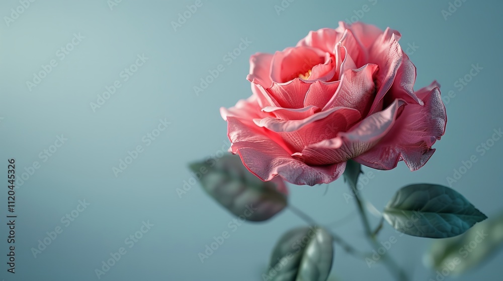 An elegant, single peony bloom against a stark, white background