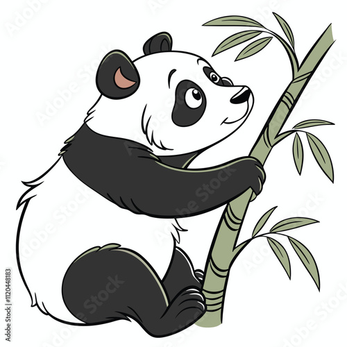 Panda vector silhouette photo