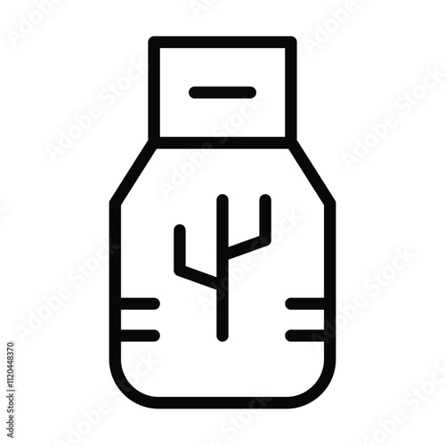 technology line icon, flashdisk icon vector