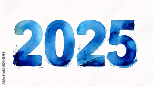 2025 in Watercolor: A Soft and Colorful Celebration for the New Year