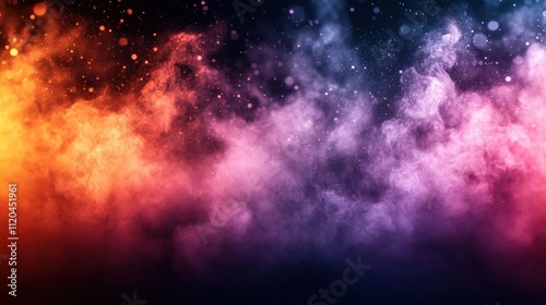 Colorful smoke and light effects background.