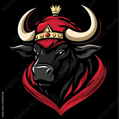 Inspiring King Bull logo with strength and leadership symbolism photo