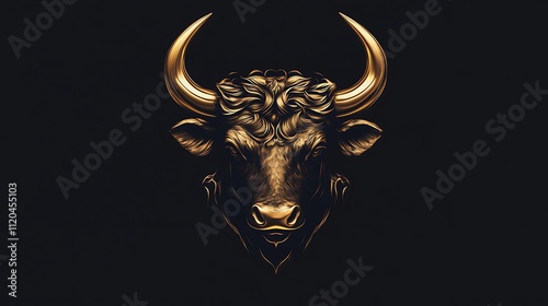 King Bull logo symbolizing strength and leadership in design photo