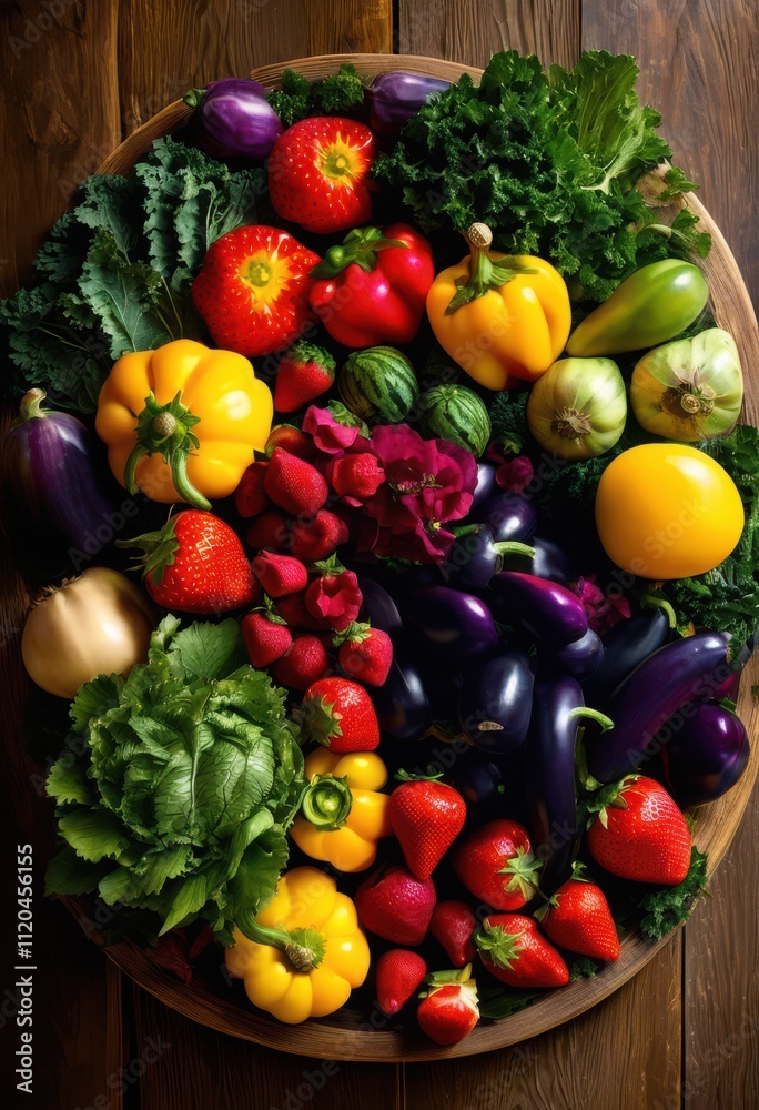 brilliant display vibrant fresh fruits vegetables arranged beautiful composition color texture, arrangement, harvest, freshness, healthy, organic, produce brilliant display vibrant fresh fruits vegetables arranged beautiful composition color texture, arrangement, harvest, freshness, healthy, organic, produce