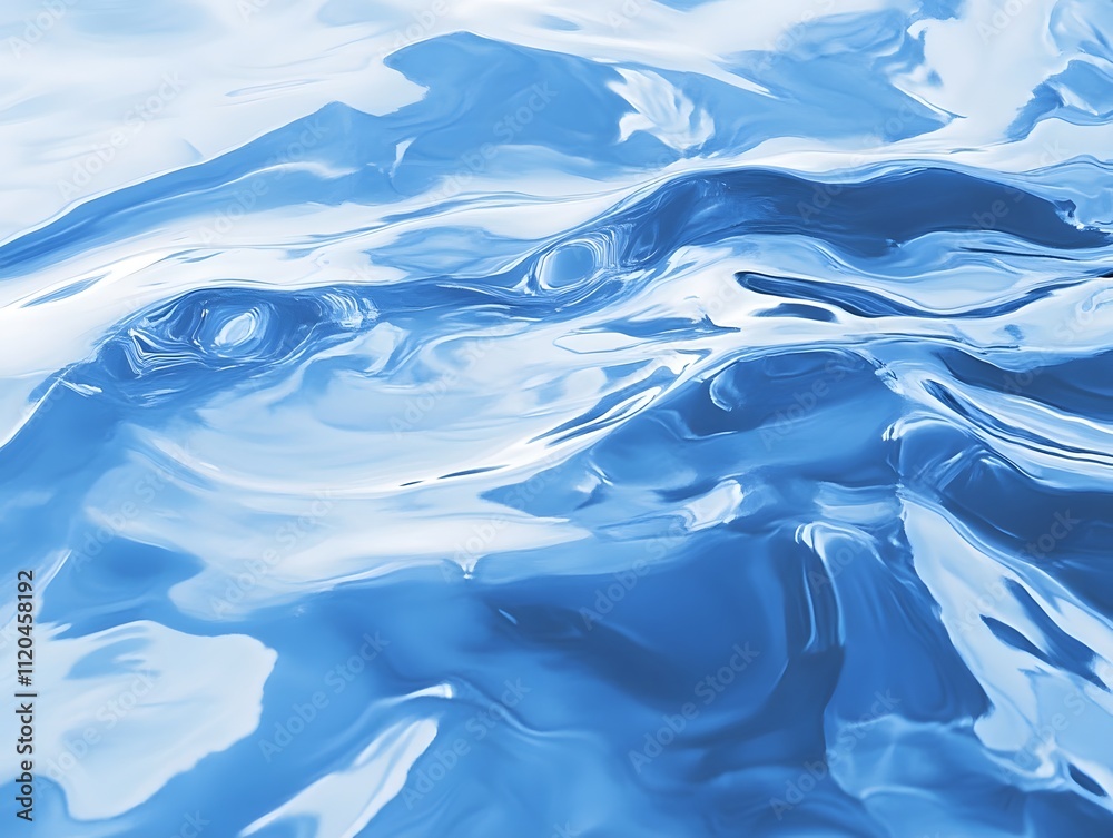 Abstract water movements in calm blue Abstract water movements in calm blue