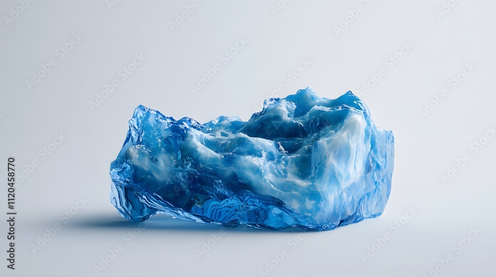 Fototapeta premium Abstract Blue Ice Sculpture Glacial Formation