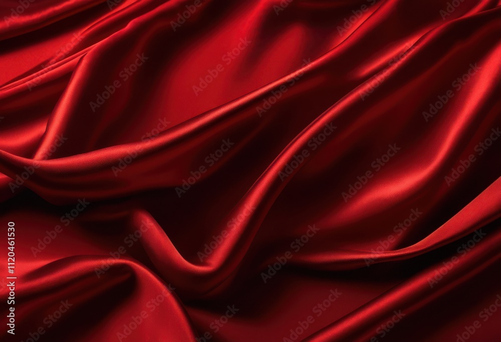 Fototapeta premium artfully draped bold red fabric table creating vibrant display texture color contrast featuring smooth drape elegant fold, cloth, elegance, design, beautiful