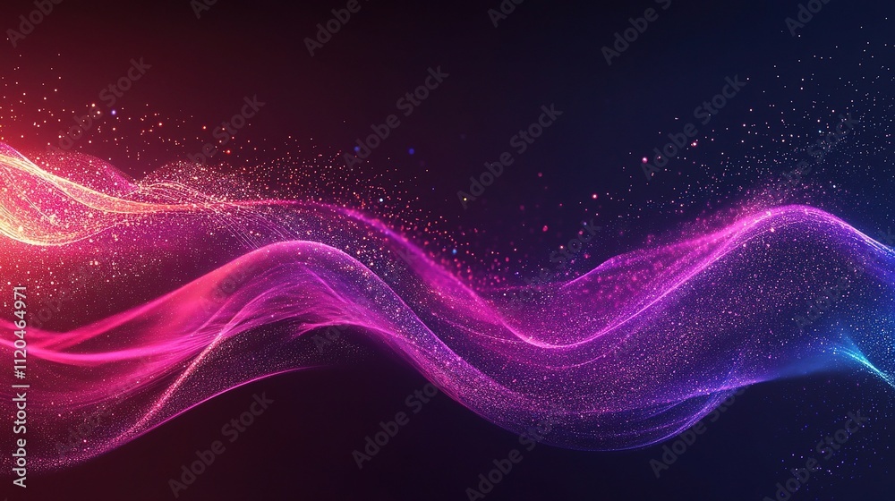 Vibrant Abstract Flow of Light Particles in Digital Technology Vibrant Abstract Flow of Light Particles in Digital Technology