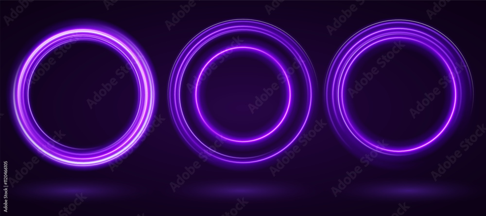 Light Purple Neon Ring: Circular Glow with Movement and Speed Effect for Dynamic Visuals and Web Design Light Purple Neon Ring: Circular Glow with Movement and Speed Effect for Dynamic Visuals and Web Design