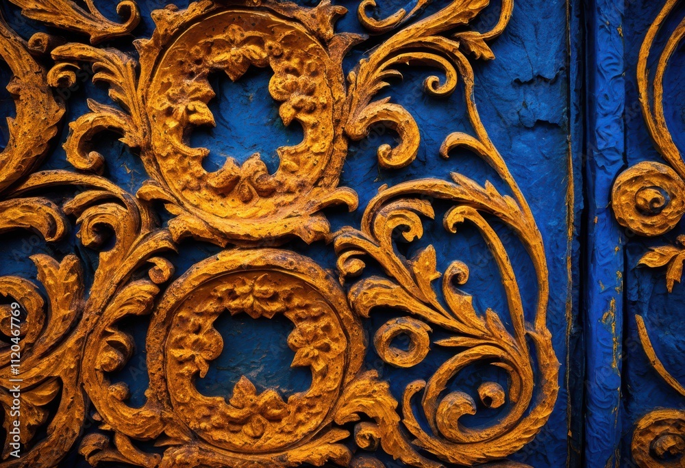 Obraz premium detailed macro intricate wall patterns textures displaying unique artistic elements various colors shapes, design, decoration, surface, form, architecture