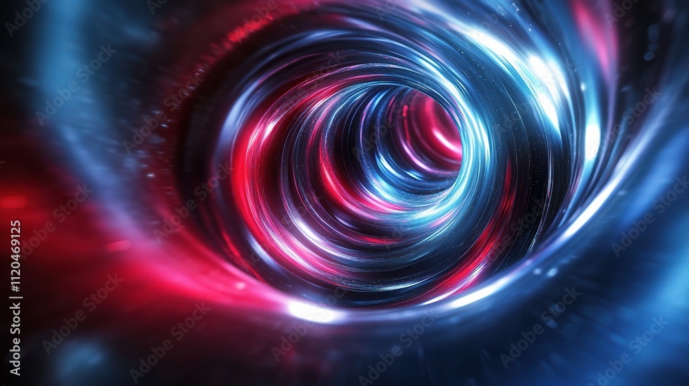 Vibrant Red and Blue Abstract Vortex Concept in 3D Design Vibrant Red and Blue Abstract Vortex Concept in 3D Design