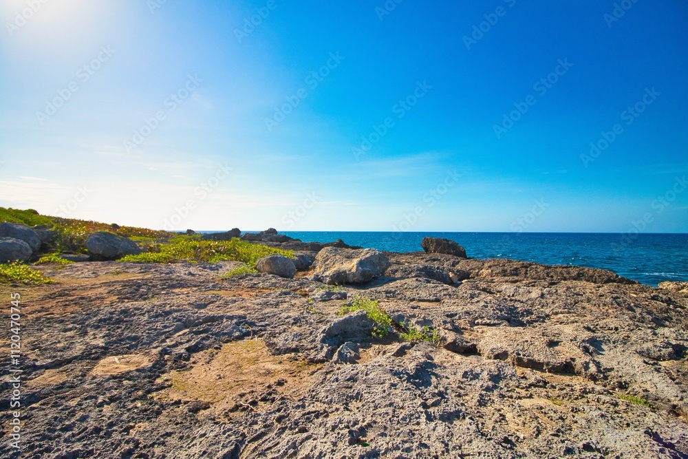 Scenic view of a Caribbean location with ocean view Scenic view of a Caribbean location with ocean view