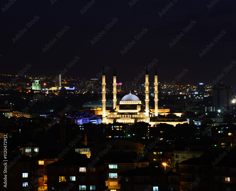 A night view of Ankara, the capital of Turkey
