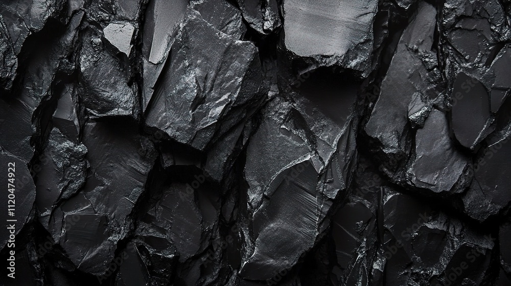 Black Abstract Background with Dark Textured Rock Layers Black Abstract Background with Dark Textured Rock Layers