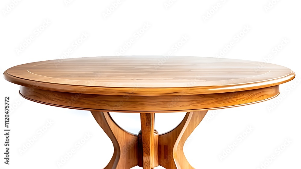 An oval wooden classic table, isolated on a pure white background, captured in high-definition detail. An oval wooden classic table, isolated on a pure white background, captured in high-definition detail.