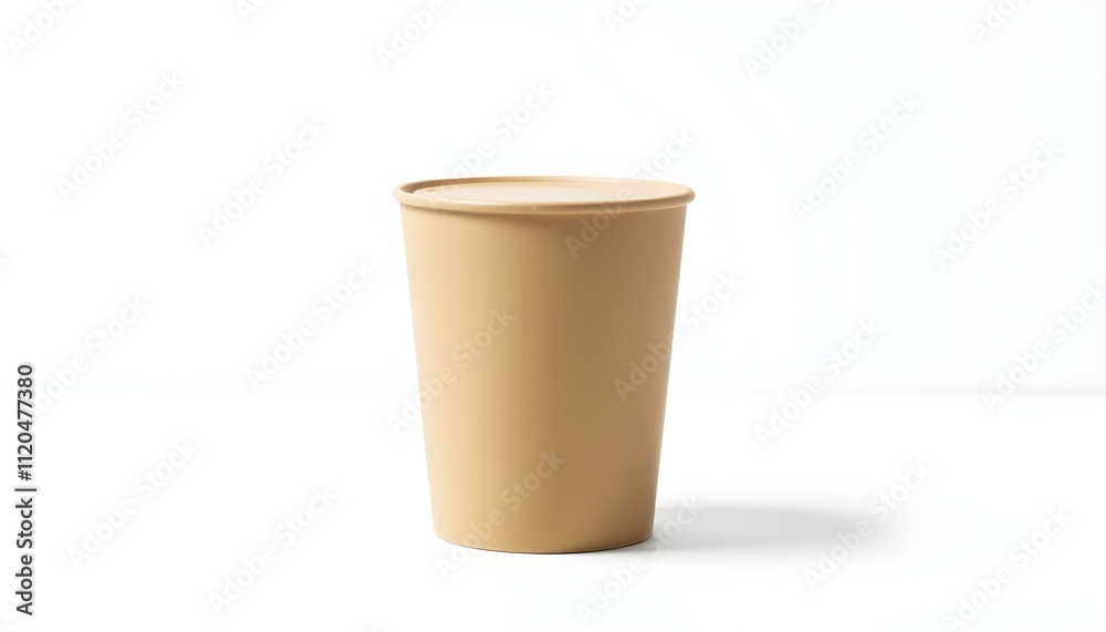 Minimalist Blank Kraft Coffee Cup. paper cup, Takeaway paper coffee cup isolated on white background, Blank take away kraft coffee cup Minimalist Blank Kraft Coffee Cup. paper cup, Takeaway paper coffee cup isolated on white background, Blank take away kraft coffee cup