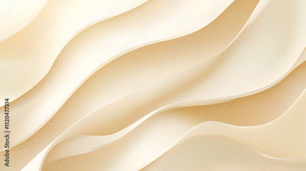 Obraz premium Soft Beige Gradient Background with Abstract Wave Effects