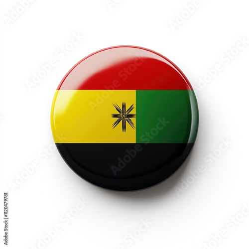 Vibrant flag badge representation cultural symbol graphic design studio setting close-up view identity and heritage Free Download Vibrant flag badge representation cultural symbol graphic design studio setting close-up view identity and heritage - GFXLoad