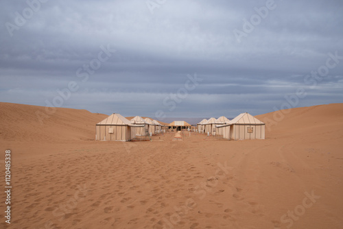 Luxury bivouac in the Sahara desert in Morocco, Chegaga Dunes photo