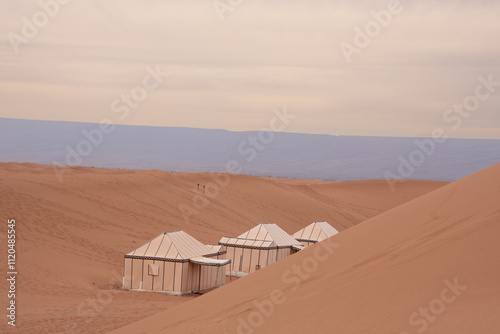 Luxury bivouac in the Sahara desert in Morocco, Chegaga Dunes photo