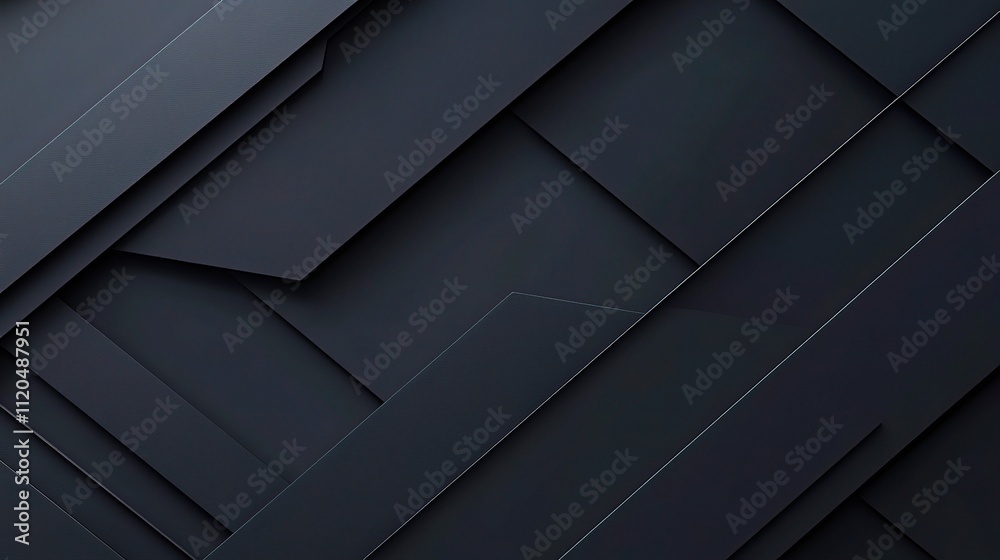 3D Black Geometric Background Rendering for Creative Projects 3D Black Geometric Background Rendering for Creative Projects